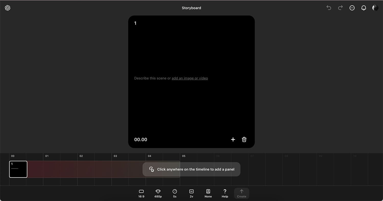 Storyboard i Sora, hvor man prompter sin video. Storyboard i Sora, hvor man prompter sin video.